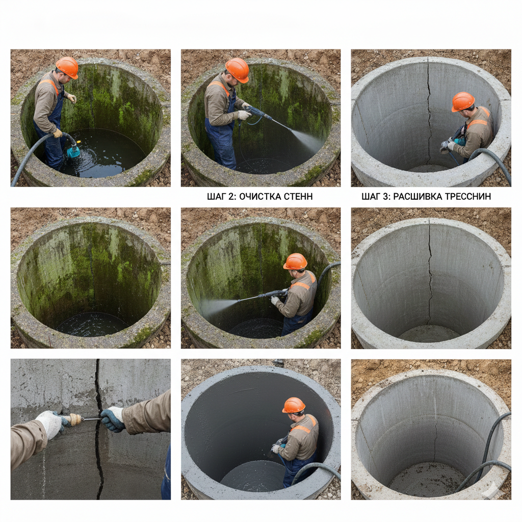 Пошаговая инструкция ремонта старого колодца из бетонных колец